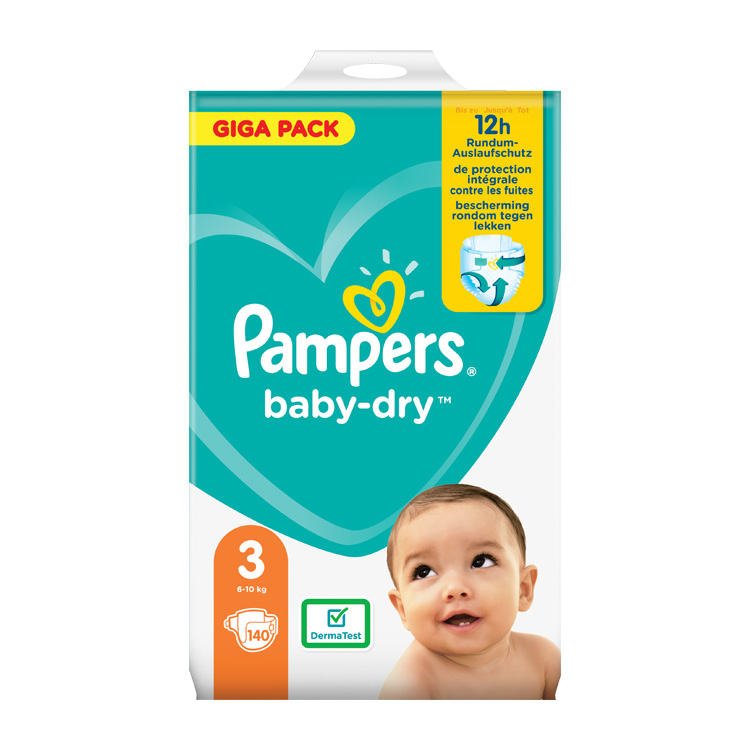 Pampers Baby Dry Nr 3  6-10 Kg   140 St.