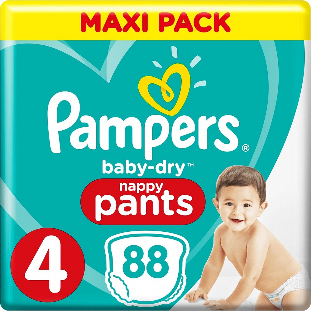 Pampers Broekjes Baby Dry Pants Maat-4 9-15kg 88-luiers