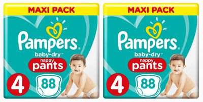 Pampers Broekjes Baby Dry Pants Maat-4 9-15kg Voordeelverpakking 176-luiers 2x88st