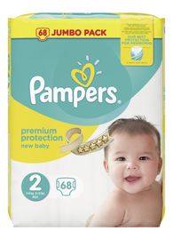 Pampers Pampers Luiers New Baby Maat-2 Mini 3-6kg Jumbopack 68-Luiers