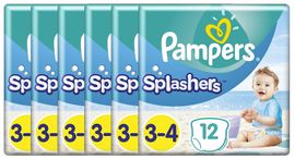 Pampers Pampers Splashers Maat 3-4 6-11kg Carrypack Luiers Voordeelverpakking 72-Luiers Pampers Splashers Maat 3-4 6-11kg Carrypack Luiers 12-Luiers
