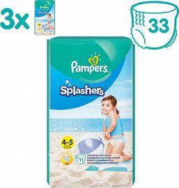 Pampers Pampers Splashers Maat 4-5 9-15kg Carrypack Luiers 33-luiers Voordeelverpakking