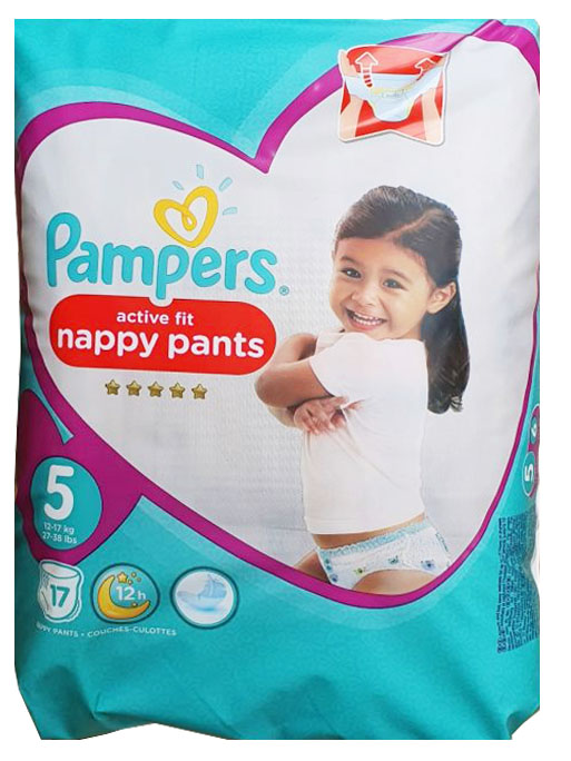 Pampers Active Fit Nappy Pants - Luierbroekjes Maat 5 12-17kg 17-Luiers