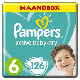 Pampers Pampers Luiers Baby Dry Maat-6 Extra Large 15+kg Maandbox 124-luiers