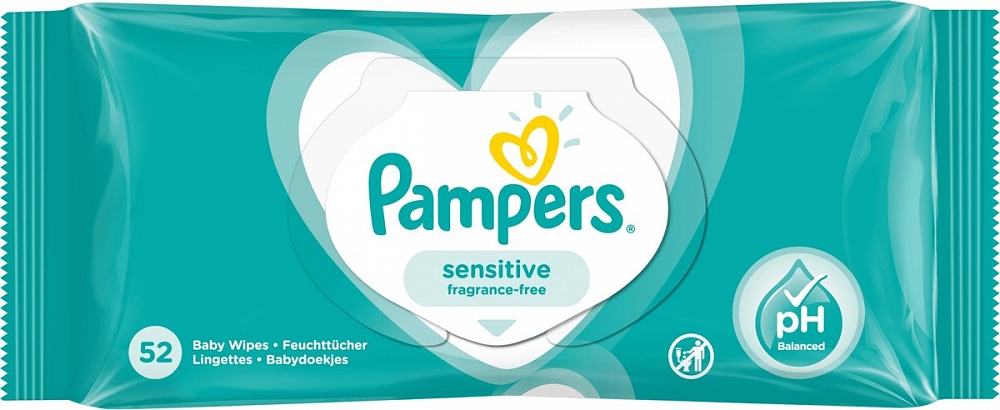 Pampers Billendoekjes Babydoekjes Sensitive Navulling - 52 Stuks Pampers Billendoekjes Babydoekjes Sensitive Navulling - 52 Stuks