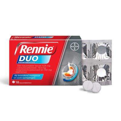 Rennie Kauwtabletten Duo 18ktabl