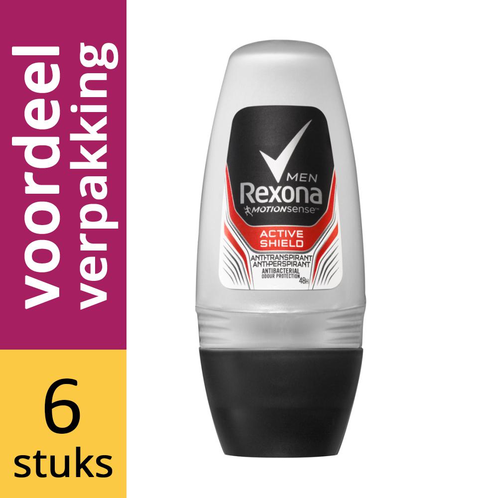 Rexona Deodorant Roller Men Active Shield Voordeelverpakking 6x50ml