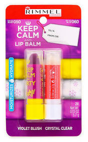 Rimmel Keep Calm And Lip Balm 050060 Violet Blush And Crystal Clear 2stuks