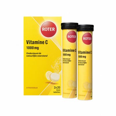 Roter Vitamine C Bruistabletten Ascorbinezuur Citroensmaak 2x20tabl