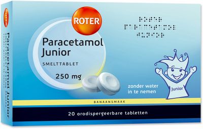 Roter Paracetamol Junior Banaan 250mg Smelttablet 20tabl