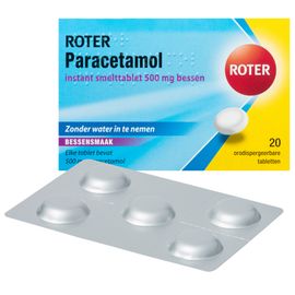 Roter Roter paracetamol instant smelttablet 500 mg bessen