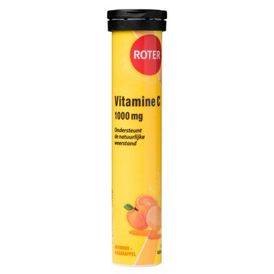 Roter Vitamine C Bruistabletten Ascorbinezuur Abrikoos-sinaasappelsmaak 20 Tabl