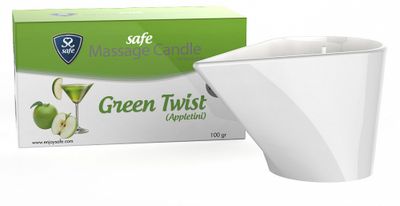 Safe Massage Kaars Green Twist 100gram