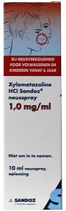Sandoz Xylometazoline 0.1 Spray