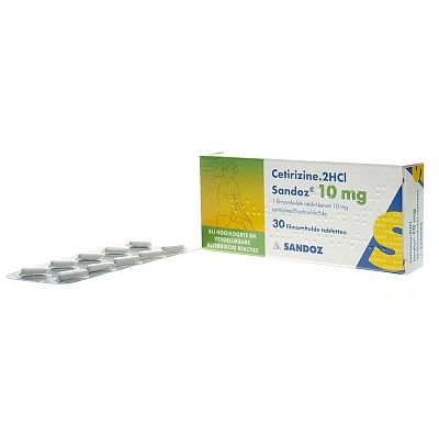 Sandoz cetrizine 10 mg tabletten 30tabl