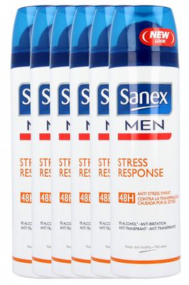 Sanex Men Deodorant Deospray Stress Response Voordeelverpakking 6x200ml