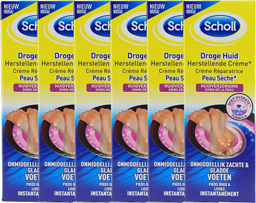 Scholl Droge Huid Herstellende Crme Voordeelverpakking 6x60ml