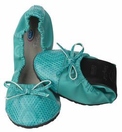 Scholl Scholl Footwear Pocket Ballerina Croco Aquamarine Maat 35-36