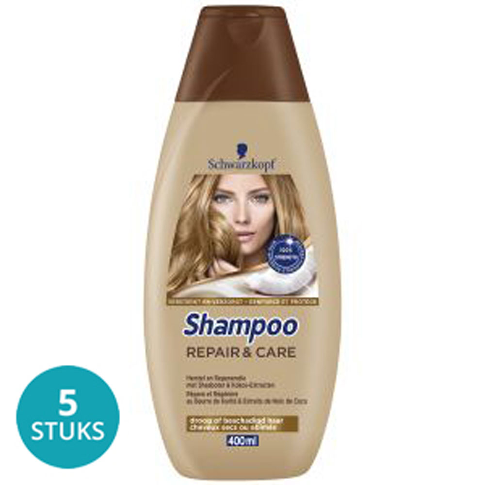 Schwarzkopf Shampoo Repair And Care Voordeelverpakking 5x400ml