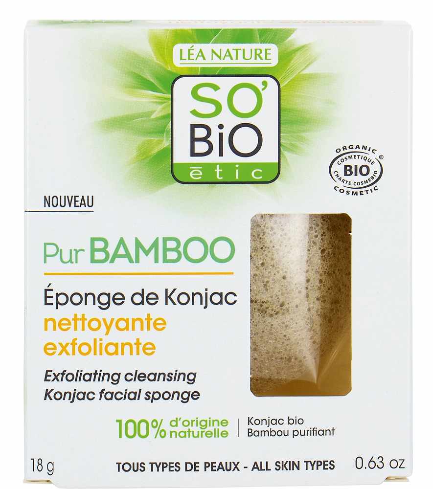 SOBiO etic bamboo konjac facial sponge Stuk