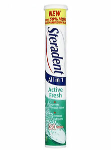 Steradent Active Fresh Kunstgebit Reiniger 30stuks Steradent Active Fresh Kunstgebit Reiniger 30stuks
