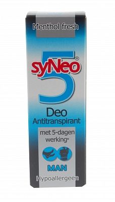 Proberen Asser Verscheidenheid Syneo 5 Man Deodorant Pompspray Anti Transpirant Hypoallergeen Menthol Fresh