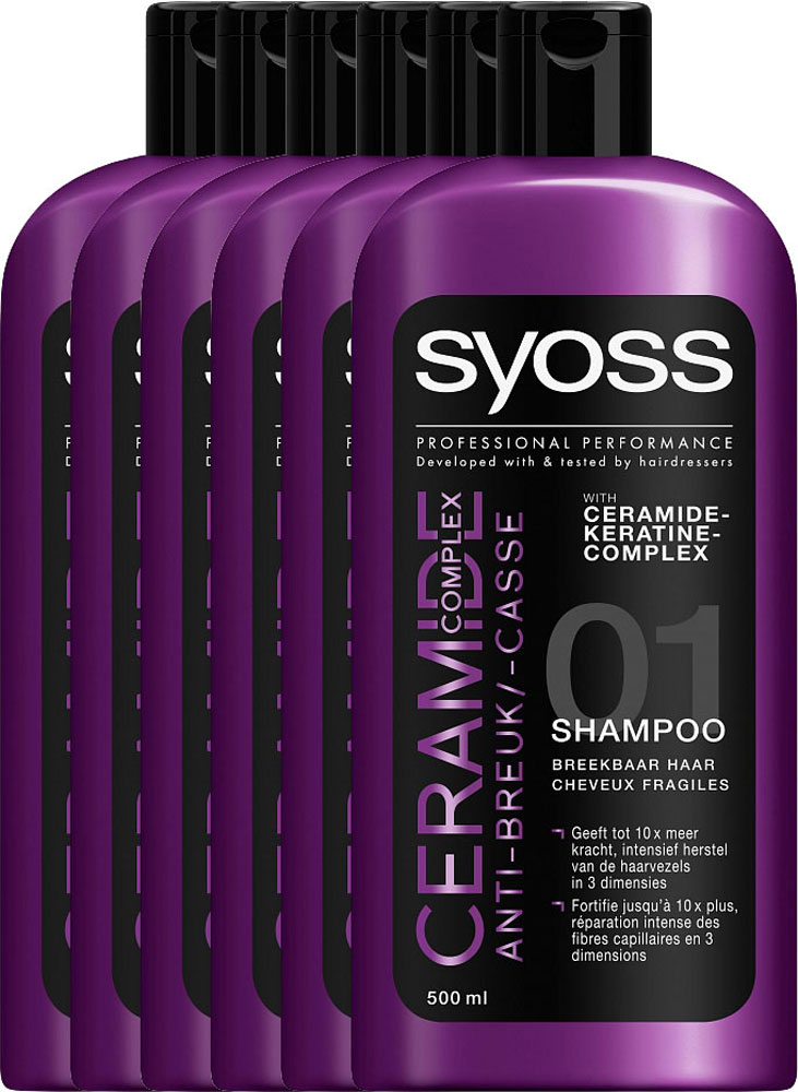 Syoss Shampoo Ceramide Voordeelverpakking 6x500ml Syoss Shampoo Ceramide Voordeelverpakking 6x500ml