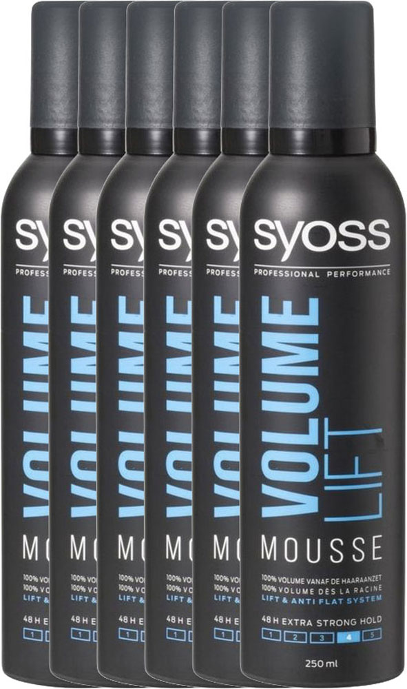 Syoss Mousse Volume Lift Voordeelverpakking 6x250ml