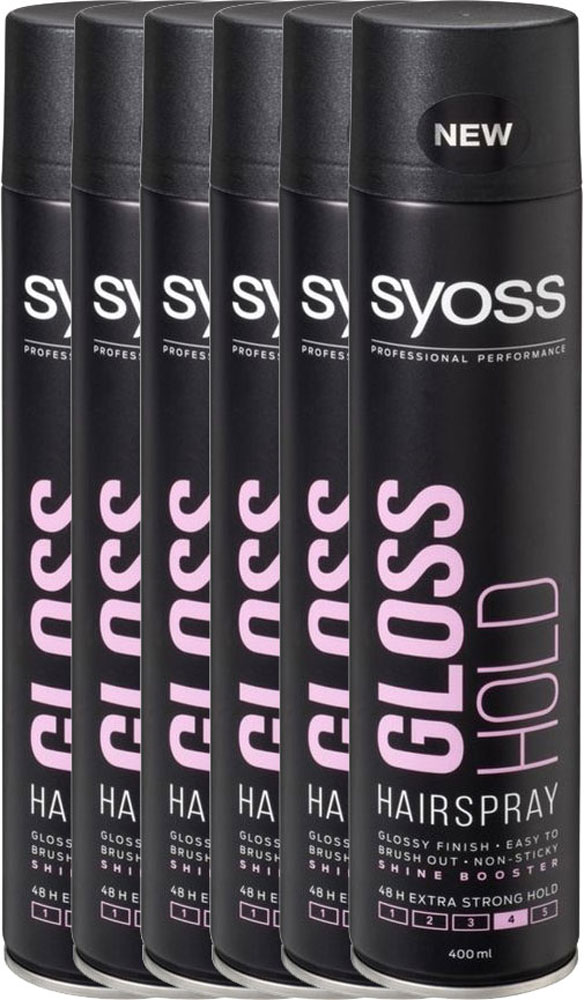 Syoss Hairspray Gloss Hold Voordeelverpakking 6x400ml