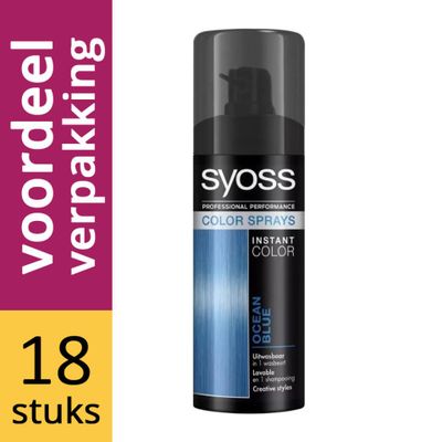 Syoss Color Sprays Ocean Blue Voordeelverpakking 18x120ml