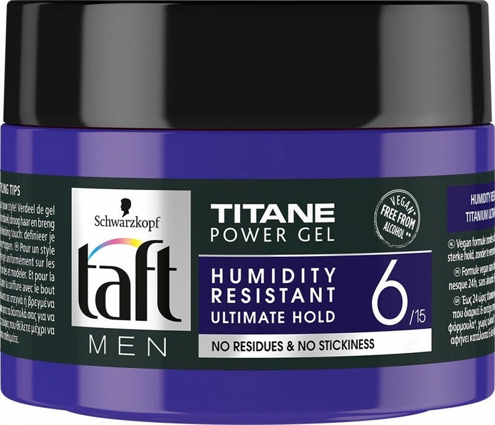 Taft Titane Power Gel 6 Ultimate Hold 250ml Taft Titane Power Gel 6 Ultimate Hold 250ml