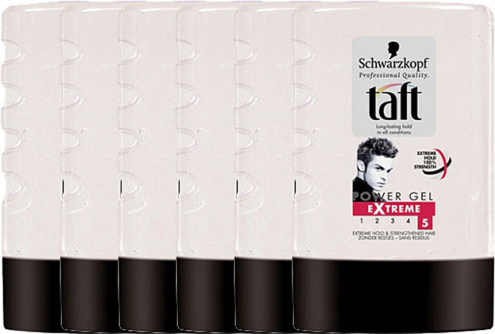Taft Power Gel Extreme Voordeelverpakking 6x300ml Taft Power Gel Extreme Voordeelverpakking 6x300ml