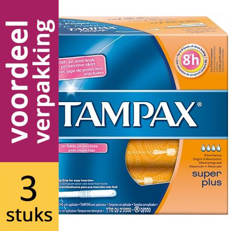 Tampax Tampons Super Plus voordeelverpakking 3x20st Tampax Tampons Super Plus voordeelverpakking 3x20st