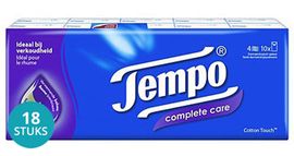 Tempo Tempo Zakdoekjes Compl Care Voordeelverpakking Tempo Complete Care Zakdoekjes 4-laags 10st
