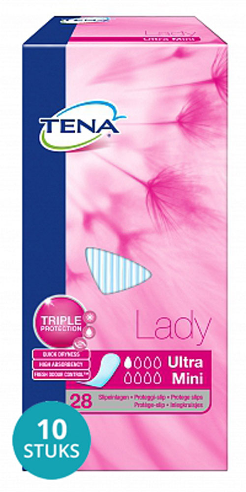 Tena Lady Incontinentie Ultra Mini Voordeelverpakking 10x28stu