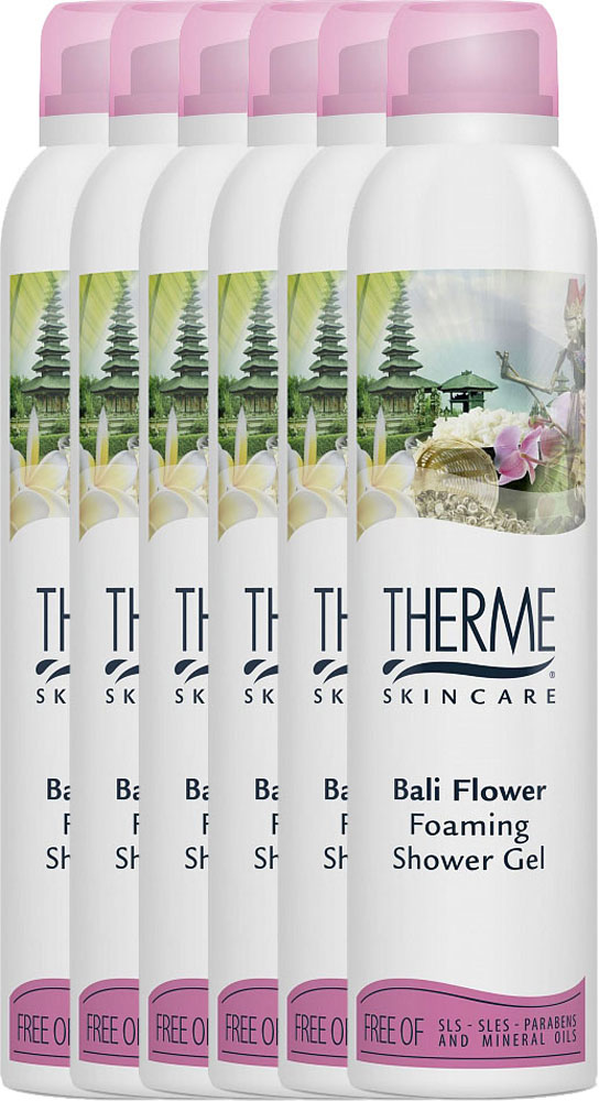 Therme Bali Flower Foaming Shower Gel Voordeelverpakking 6x200ml Therme Bali Flower Foaming Shower Gel Voordeelverpakking 6x200ml