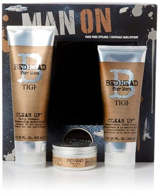 Tigi Man On Bed Head Geschenkset Shampoo 250ml + Conditioner 200ml + Wax 85gr Set