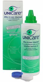Unicare Unicare Lenzenvloeistof Alles-in-een Voor Harde Lenzen Met Gratis Lenshouder