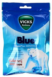Vicks Vicks Blue Menthol Suikervrij Bag