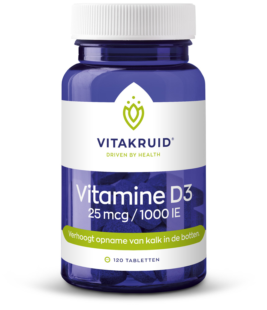 Vitakruid Vitamine D3 25mcg Tabletten
