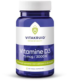 Vitakruid Vitakruid Vitamine D3 75mcg 3000 Ie Vega Capsules
