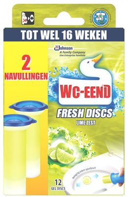 Wc Eend Fresh Discs Limoenfris Navulling 2Stuks