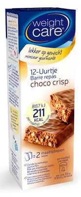 Weight Care 12-uurtjes Maaltijdreep Choco Crisp 2x58gr