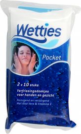 Wetties Wetties Pocket Pack Verfrissingsdoekjes Voor Handen en Gezicht