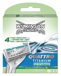 Wilkinson Sword Quattro Titanium Sensitive Scheermesjes 8stuks thumb