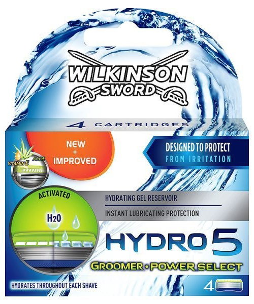 4 mesjes Wilkinson Sword Hydro 5 Groomer En Power Select Scheermesjes 4 mesjes Wilkinson Sword Hydro 5 Groomer En Power Select Scheermesjes