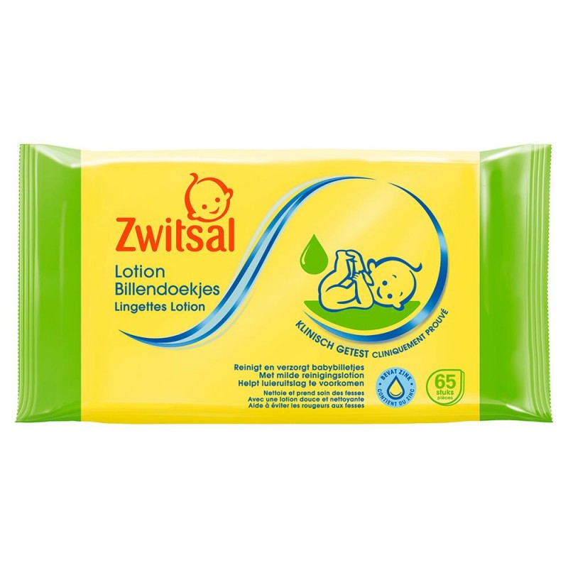 Zwitsal Billendoekjes Babydoekjes Lotion - 65 Stuks Zwitsal Billendoekjes Babydoekjes Lotion - 65 Stuks